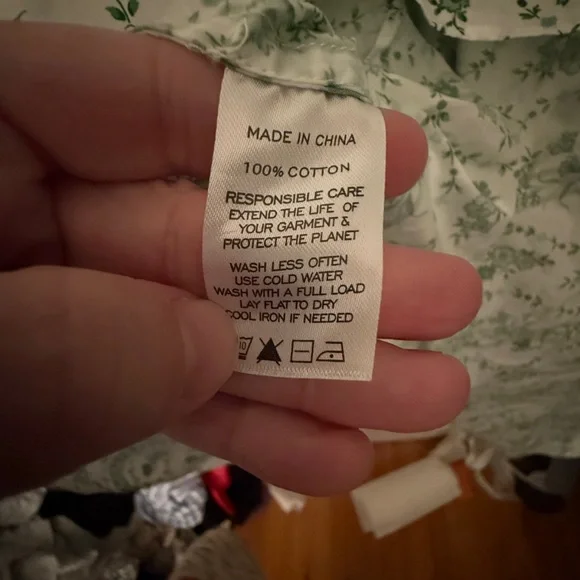 EUC Hill House Ellie Nap Dress - Green Vine Stripe - Picture 4 of 4